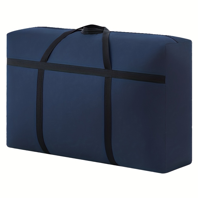 4 Pièces Sac déménagement, Oxford Sac de Rangement Vetement Sac Cabas Grand  - Réutilisable Sacs à Linge Laundry Storage Bags Zipper Bag (bleu rouge)