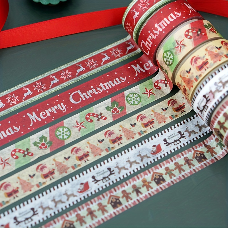 Christmas Washi Tape Set Multi style Cartoon Diy Creative - Temu