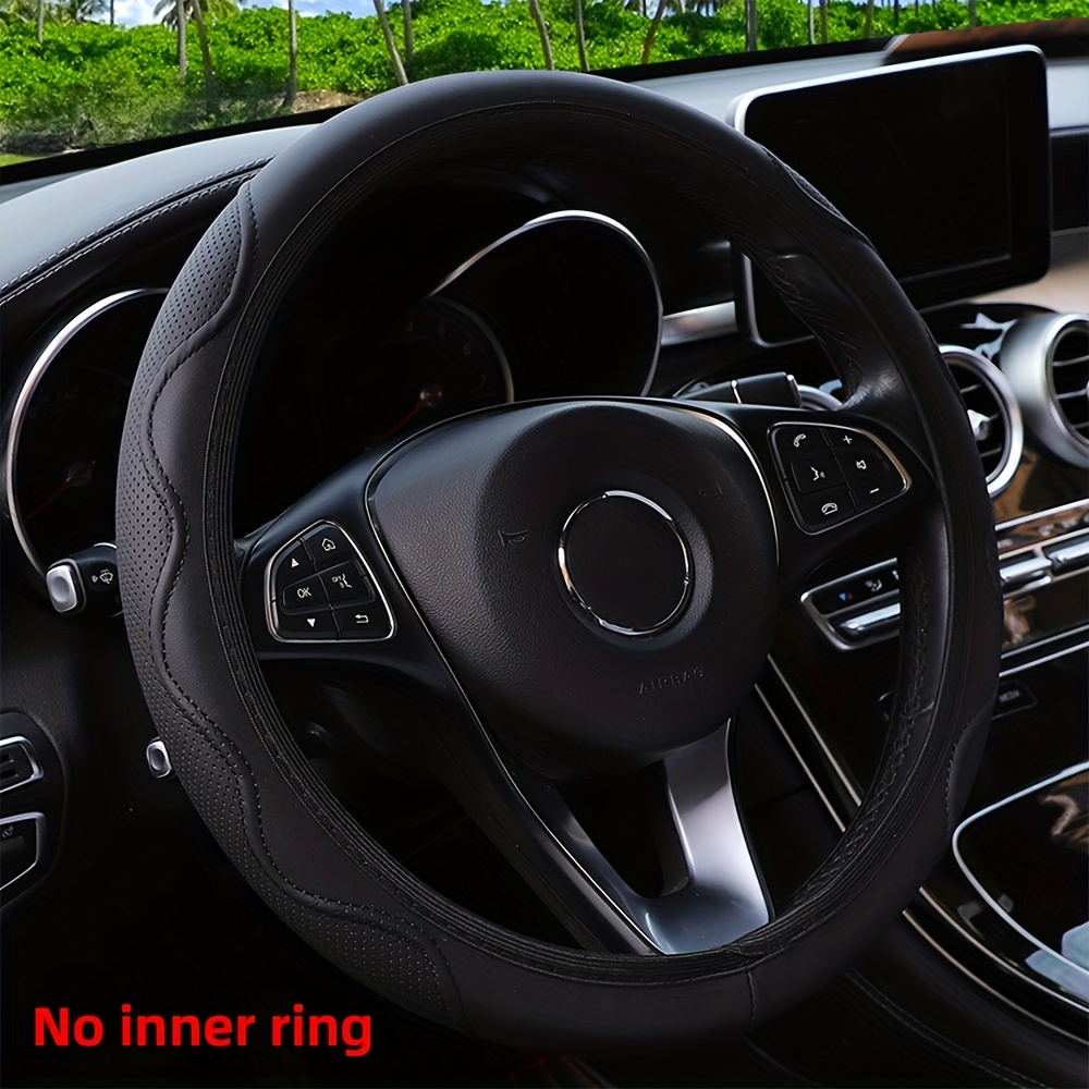 2 X Brown Wheel Cover Anti-Skid Plush Comfortable Steering Wheel