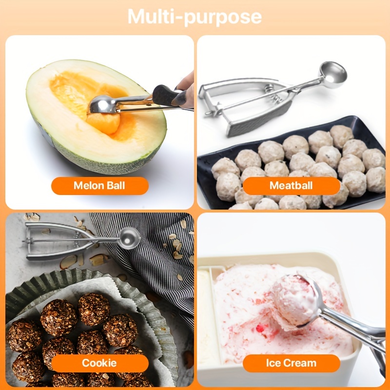 Norpro Cookie Dough / Ice Cream Scoop - Fruit Melon Baller Meatball Spoon