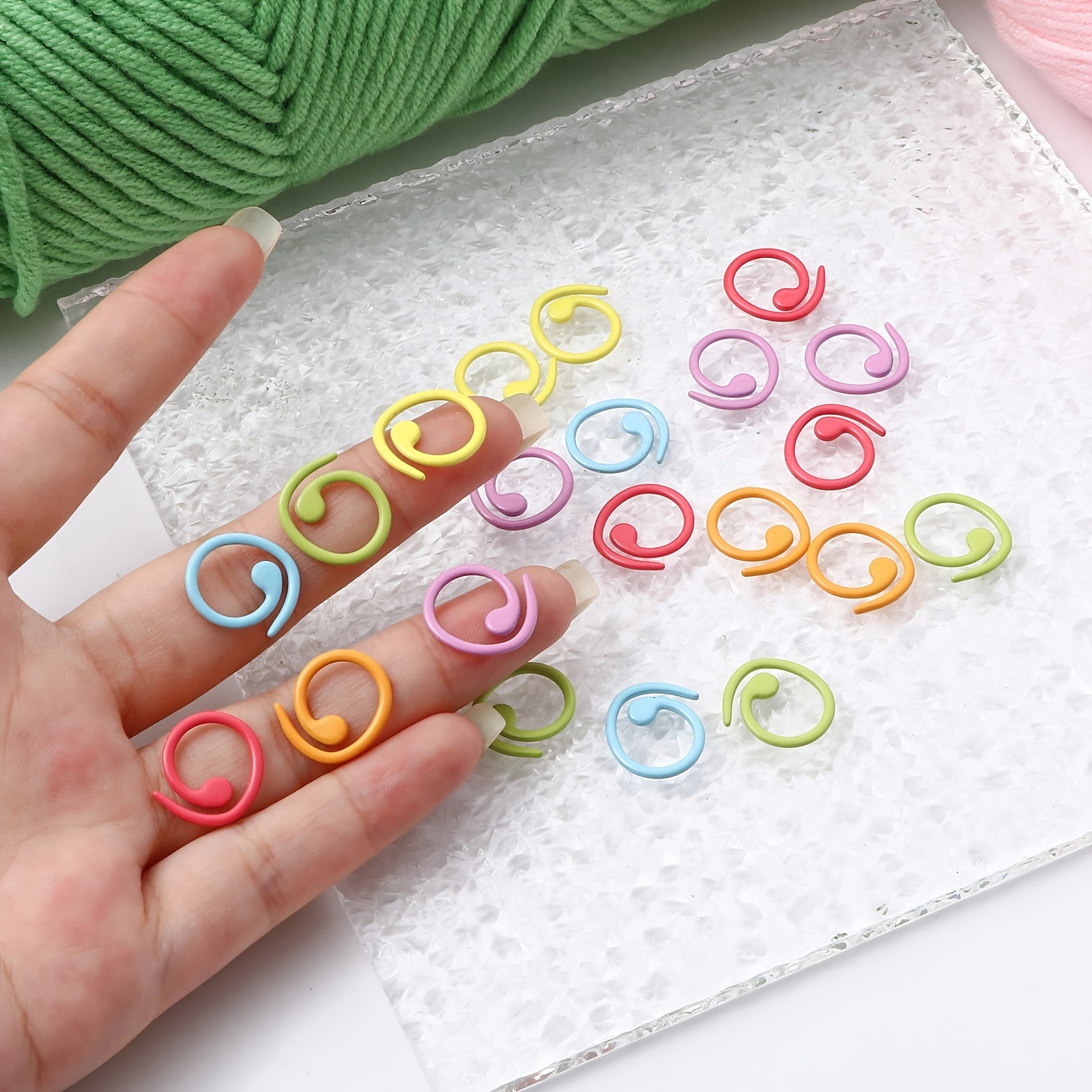 Marker Lock Pins 50/100pcs Locking Plastic Ring Crochet Pins Markers for  Knitting
