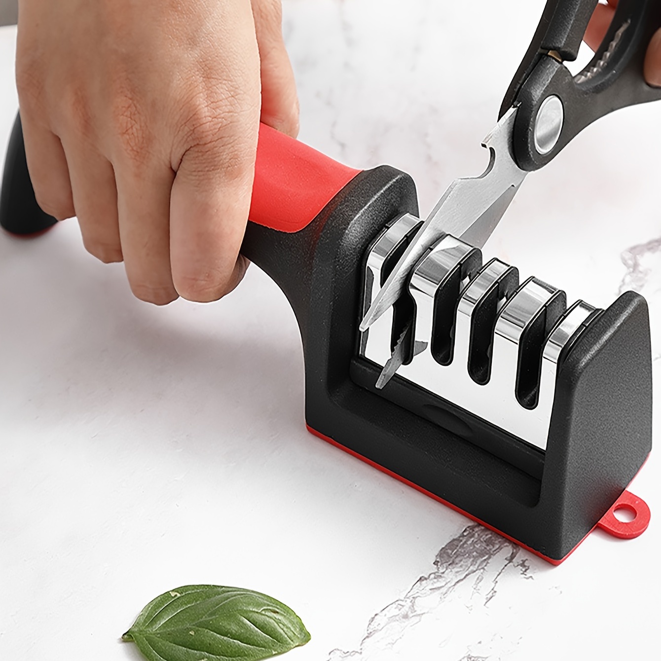 4-Level Multifunctional Kitchen Knife Sharpener - Stainless Steel  Sharpening Machine For Perfectly Sharpened Blades