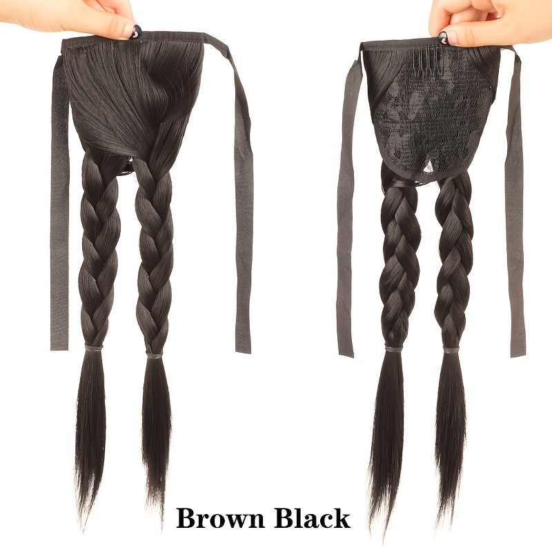 Twisted Braid Ponytail Wig - Long Synthetic Braiding Hair Extension
