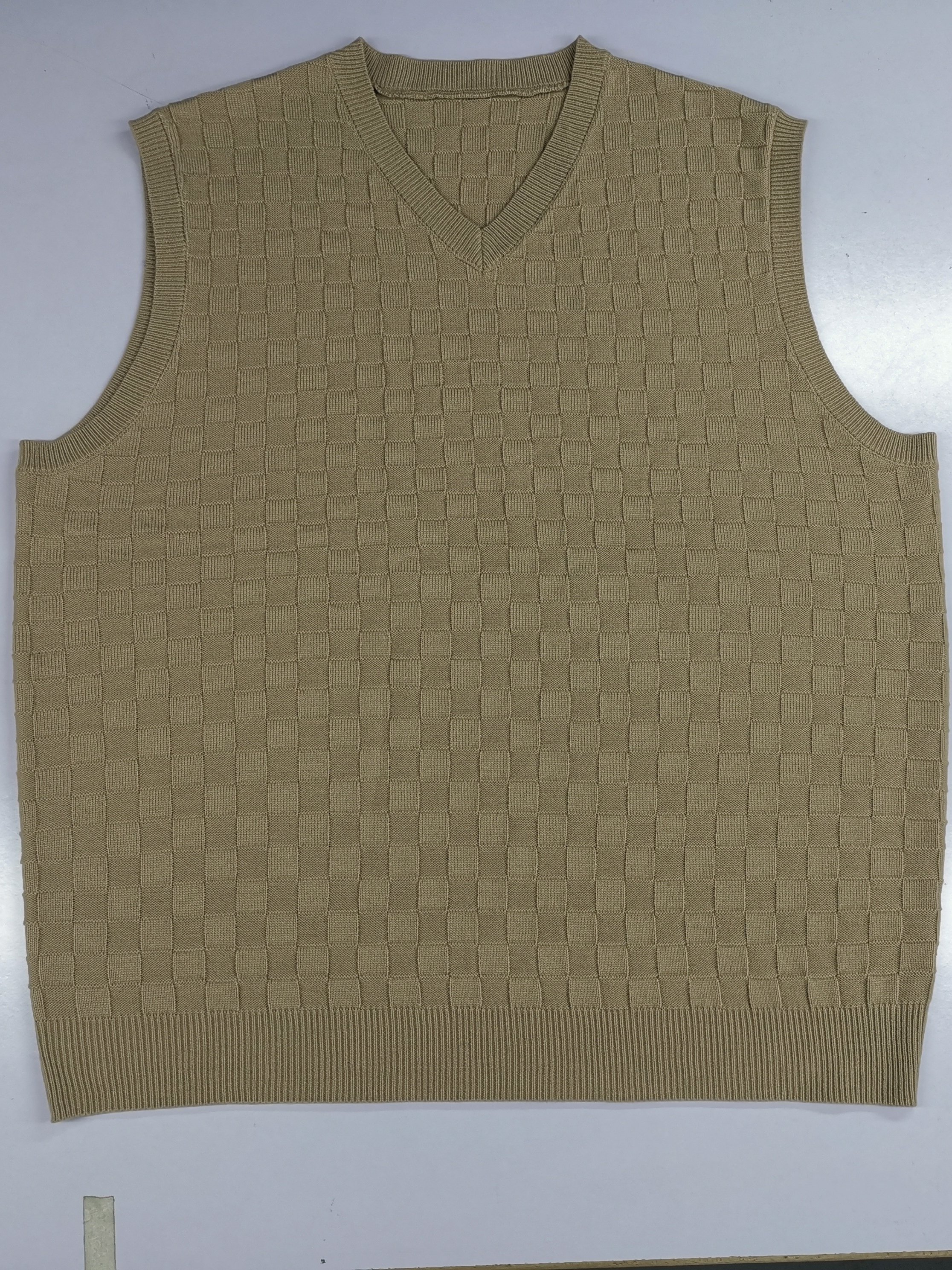 Plus Size Solid Knit Sweater Vest Casual V Neck Sleeveless - Temu