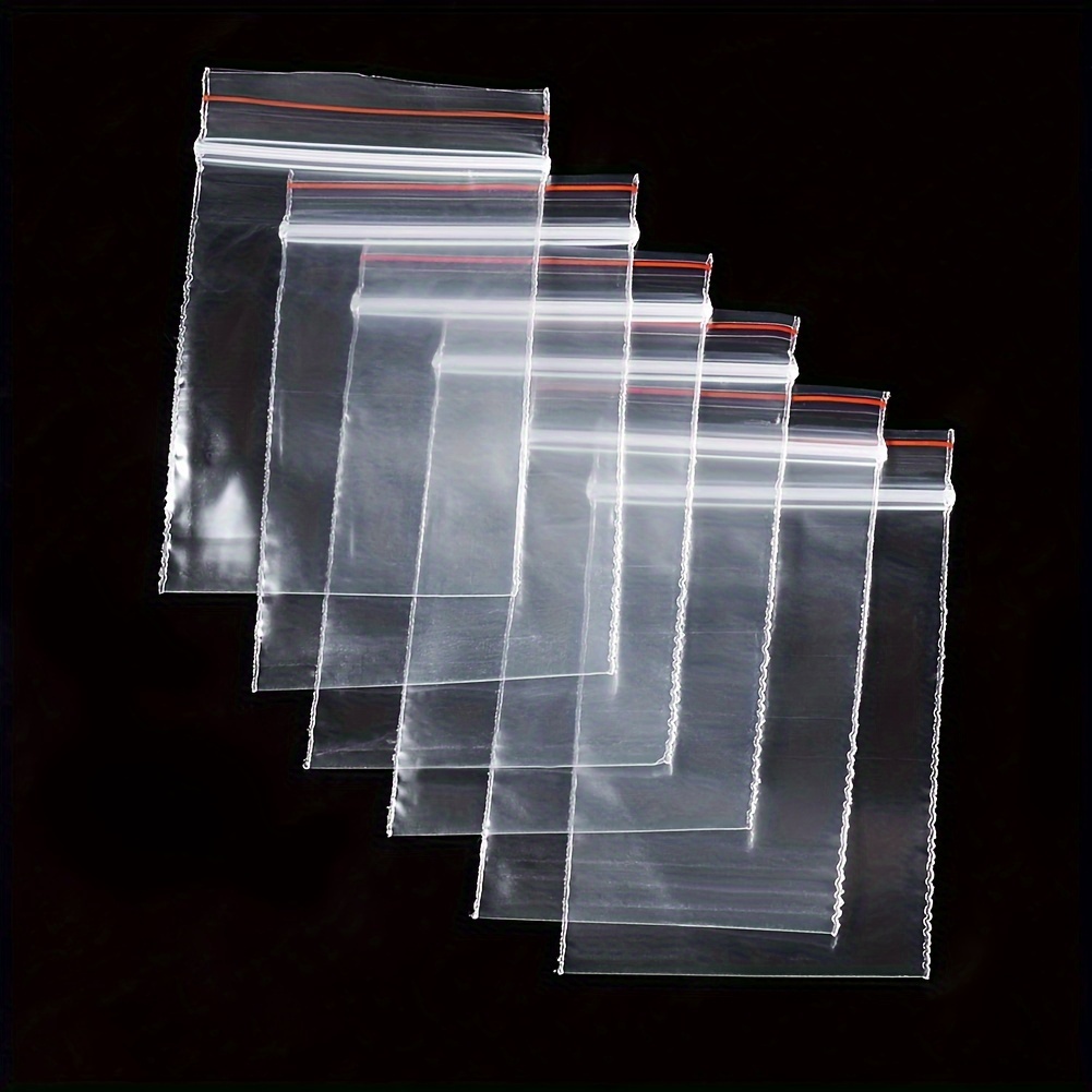 500pcs Plastic Bags, Packaging Bags, , Self , Rectangle, Clear, 6x4cm, Unilateral Thickness: 1.6 Mil(0.04mm)