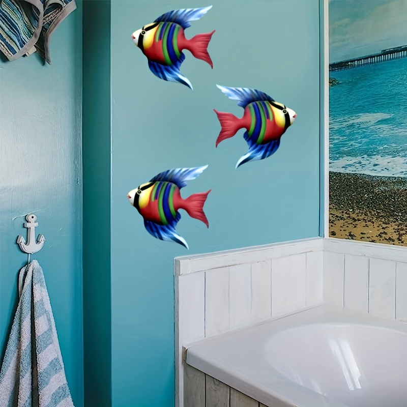 Metal Sea Horse Wall Art Decor Hanging Bathroom Decor Fish - Temu