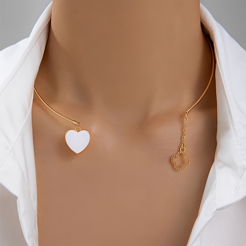 Luxury Fashion Long Heart Shape Tassel Pendant Stainless - Temu