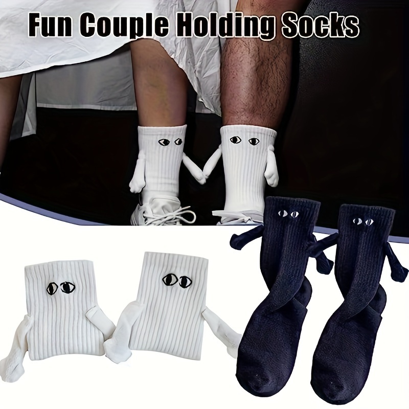 1 Pair Creative Sports Socks Winter Warm Socks Sweat Absorbing Mid Calf  Socks 3d Magnetic Hand - Sports & Outdoors - Temu