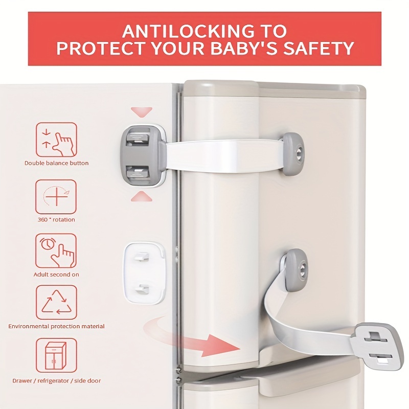 Safety Locks Refrigerator Strap  Lock Protection Refrigerator