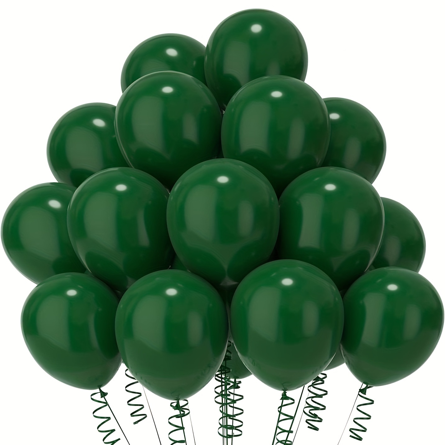Globos verdes y dorados, globos de látex de confeti de 12 pulgadas