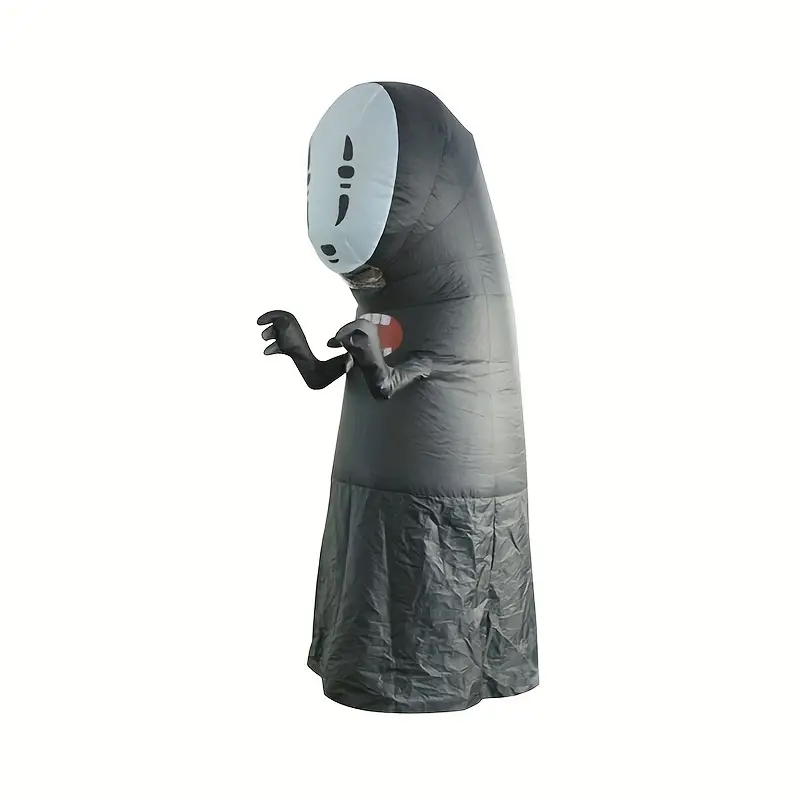 inflatable suit no face man inflatable costume black blow up suit inflatable jumpsuit anime halloween funny fancy dress for cosplay party details 2