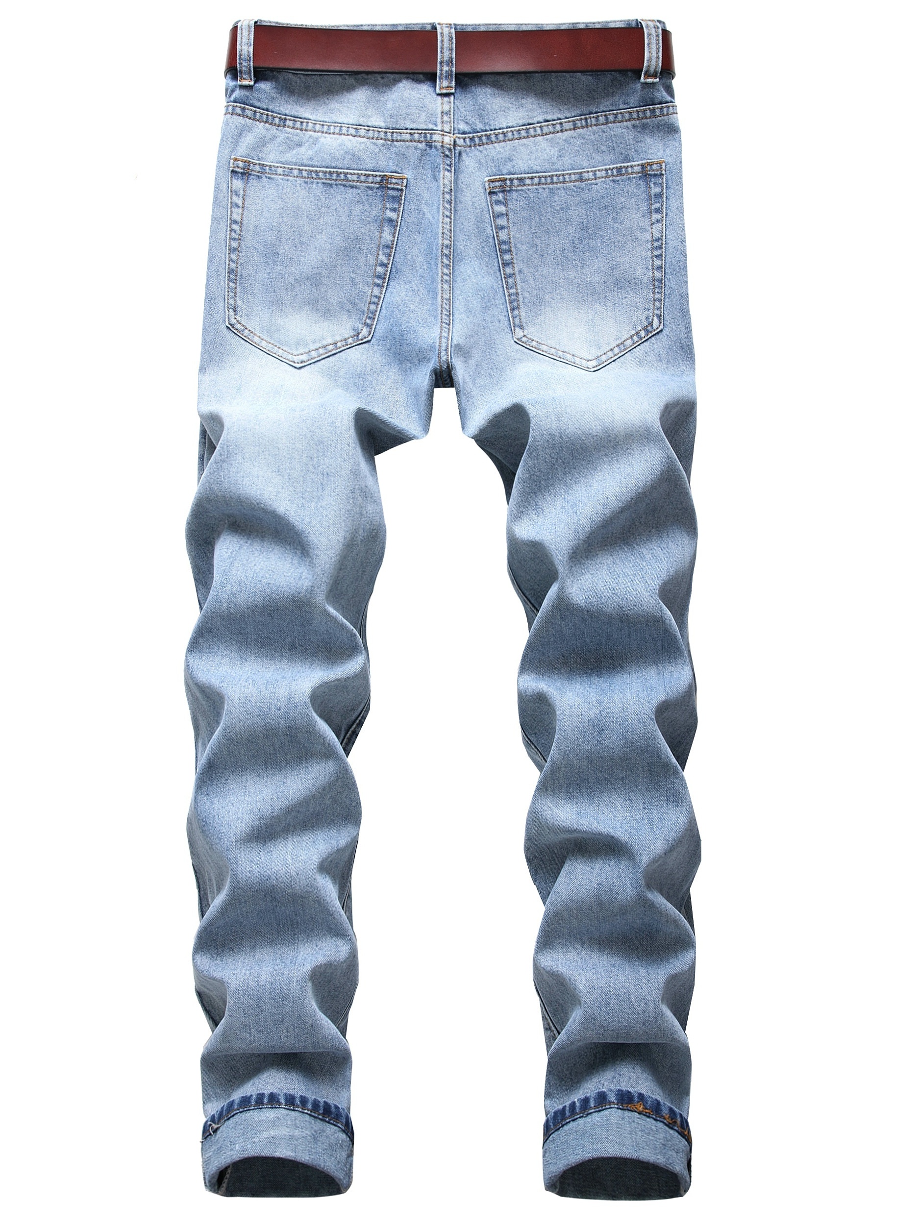 Men?s Stretch Skinny Ripped Jeans, Super Comfy Distressed Denim Pants with  Destroyed Holes