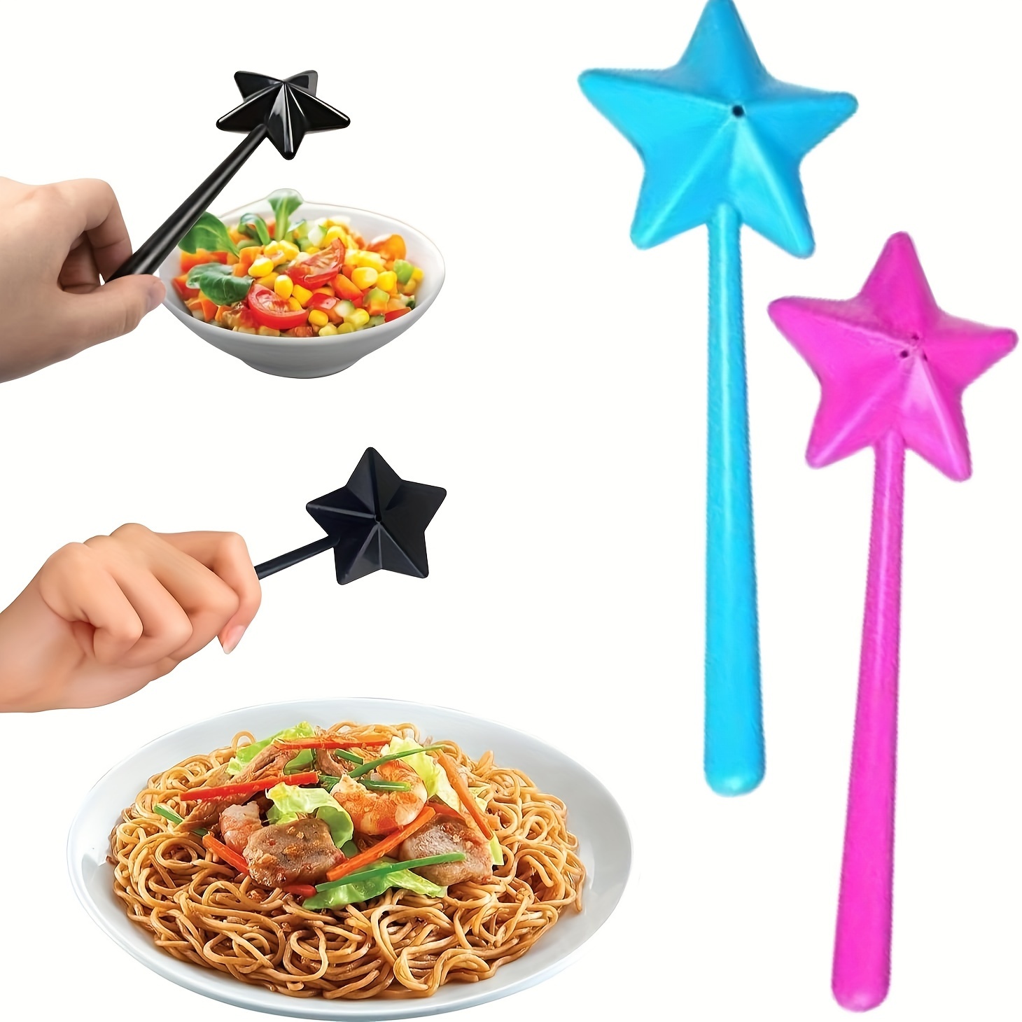 Star Salt And Pepper Shakers Refillable Magic Star Magic Wand Spice  Dispenser Crusher Set Kitchen And Dining Grilling Supplies - AliExpress