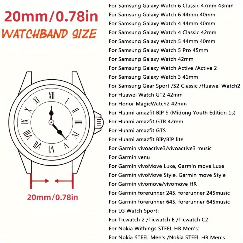 For Samsung Galaxy Watch 5 Pro 45mm / Huami Amazfit Bip 3 / 3 Pro