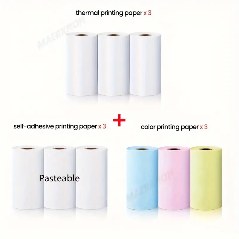 White Color Sticker Label Thermal Paper Rolls for Photo Printer