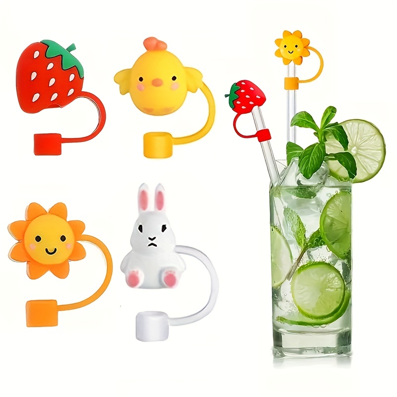 Reusable Strawberry Shape Straw Covers, Straw Tip Covers, Reusable Drinking  Straw Tips Lids Straw Toppers Straw Plug For Straws - Temu