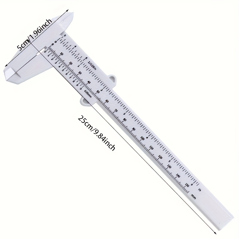 Double Scale Plastic Vernier Caliper Play Measuring Student - Temu