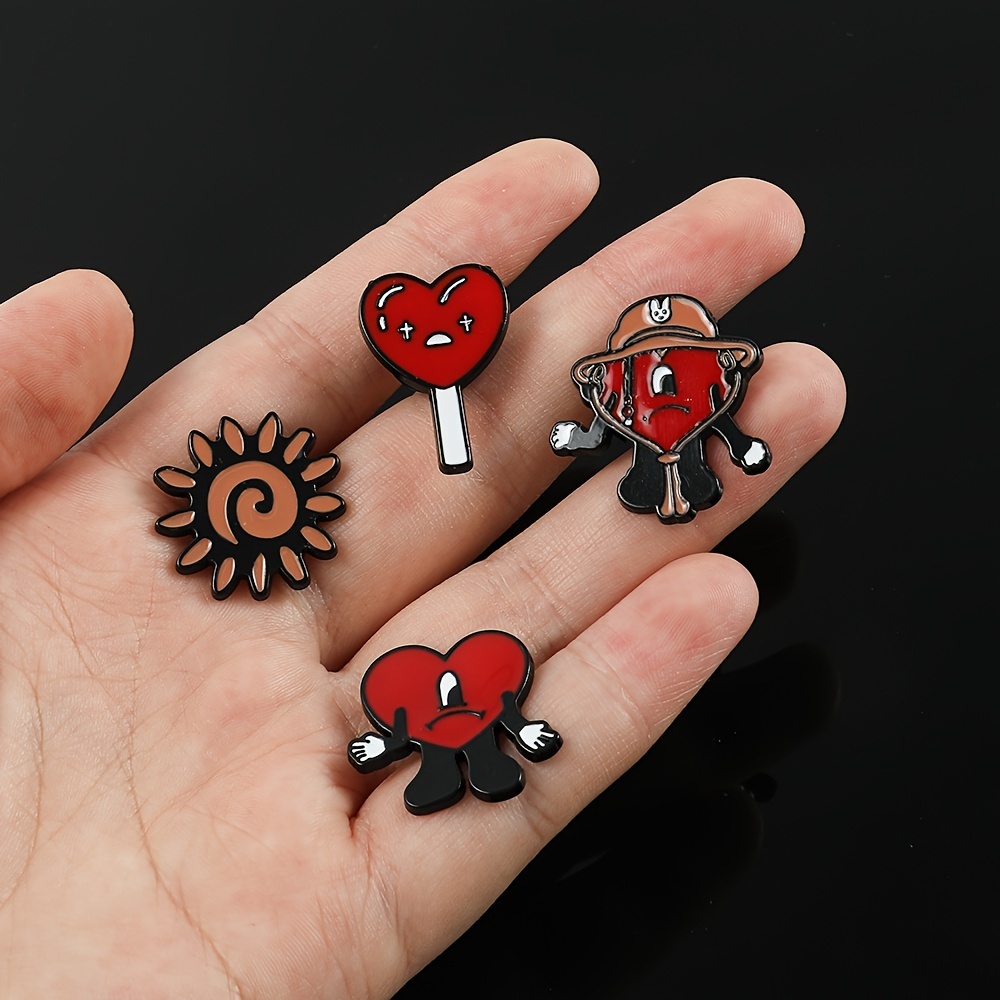 Bad Bunny Metal Oil Drip Brooch For Men