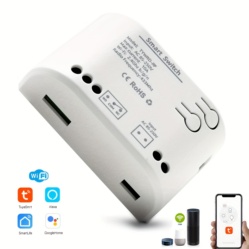 Interruttore Touch a parete Wifi EU nessun cavo neutro richiesto  interruttore Smart Light 1 2 3 Gang 220V Tuya Smart Home Support Alexa  Google Home