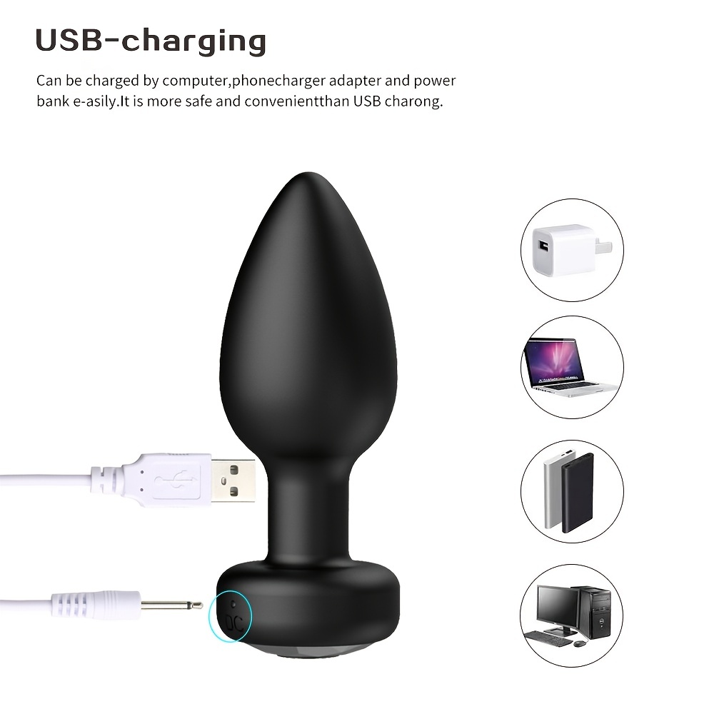 Vibrating Anal Plug Sex Toy Remote Control Vibrator Men Male