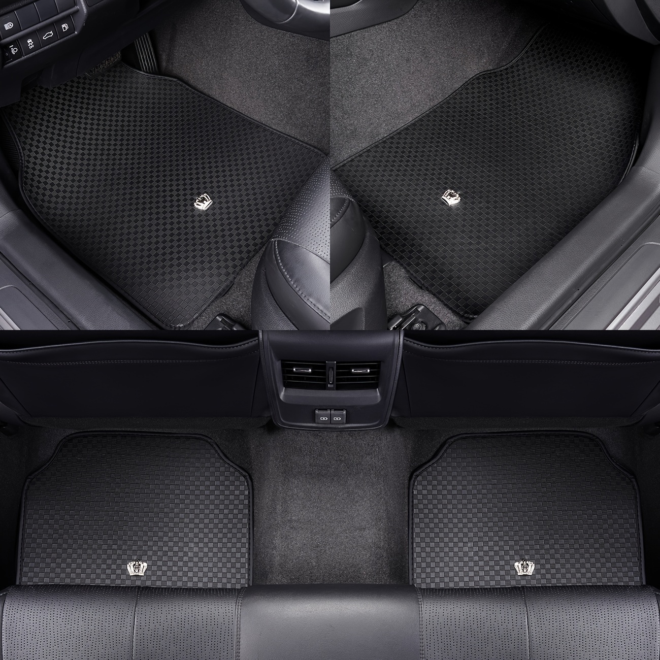 Waterproof Pvc Car Floor Mats Simple Design Car Carpets Men - Temu