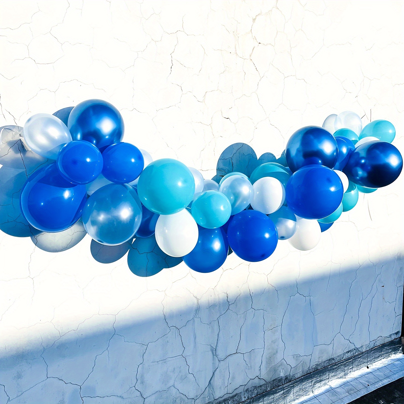 109pcs Ensemble De Ballons D'arche De Fleurs Océaniques Bleus Et Blancs De  Rêve, Adapté Pour Les Anniversaires, Les Mariages, La Saint-Valentin, Les  Fêtes De Noël - Temu Belgium
