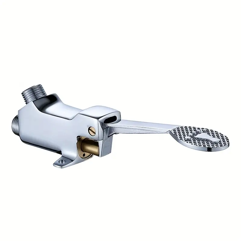 1pc floor mount single brass pedal valve foot operated faucet foot valve for foot pedal faucet touchless foot operated water faucet details 5