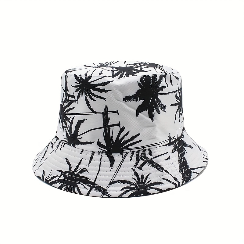 Maple Leaf Pattern Reversible Bucket Hat Uv Protection - Temu