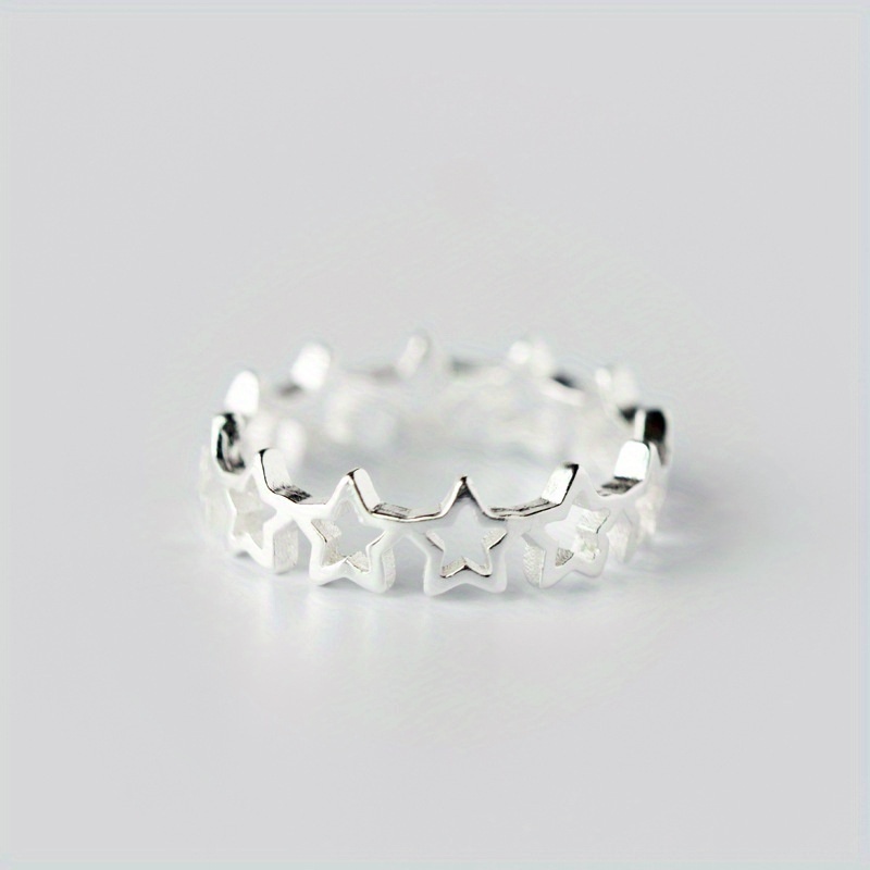 Adjustable Star Open Rings for Women Minimalist Copper Jewelry