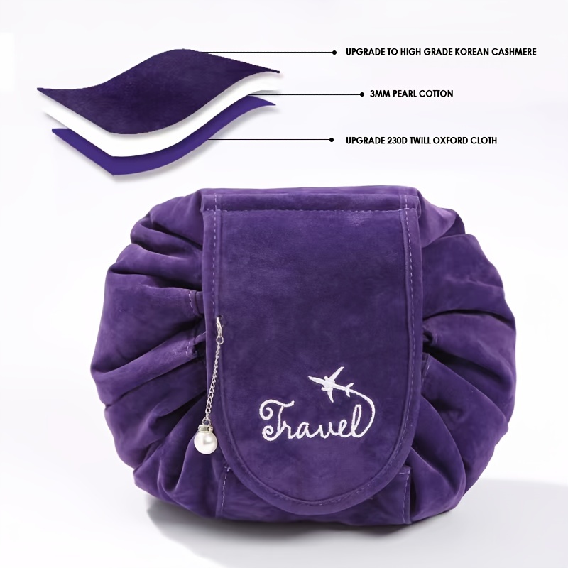 Corduroy Women Cosmetic Bag Cotton Cloth Makeup Pouch Travel Bag