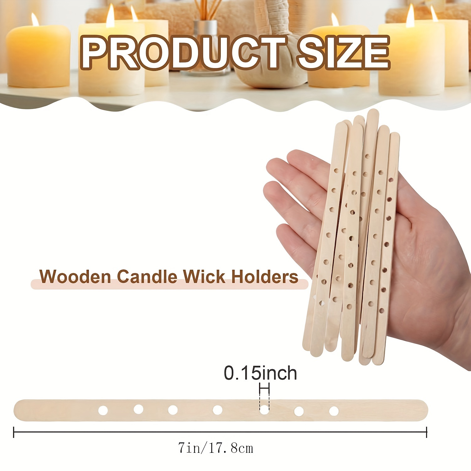 Wooden Candle Wick Holders,Candle Wicks Centering Device,Candle