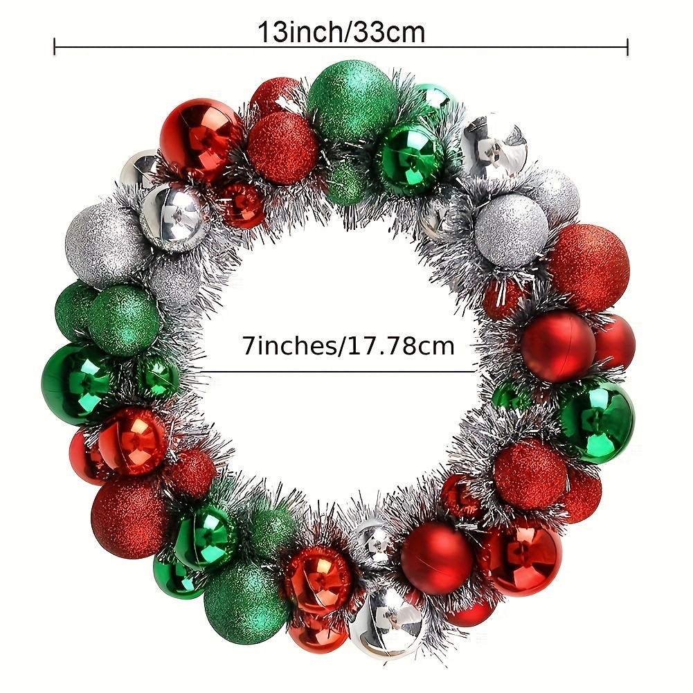 1pc Ghirlanda Palle Natale 13 Pollici Ghiaccio Glitterato - Temu Italy