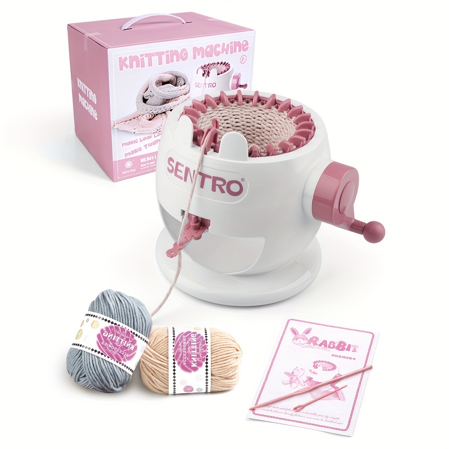Knitting Machine,Knitting Machine 40 Needles with Wool Thread and  Accessories,Suitable for Knitting Scarves, Dolls, Children's Hats, Etc,The  Fashion