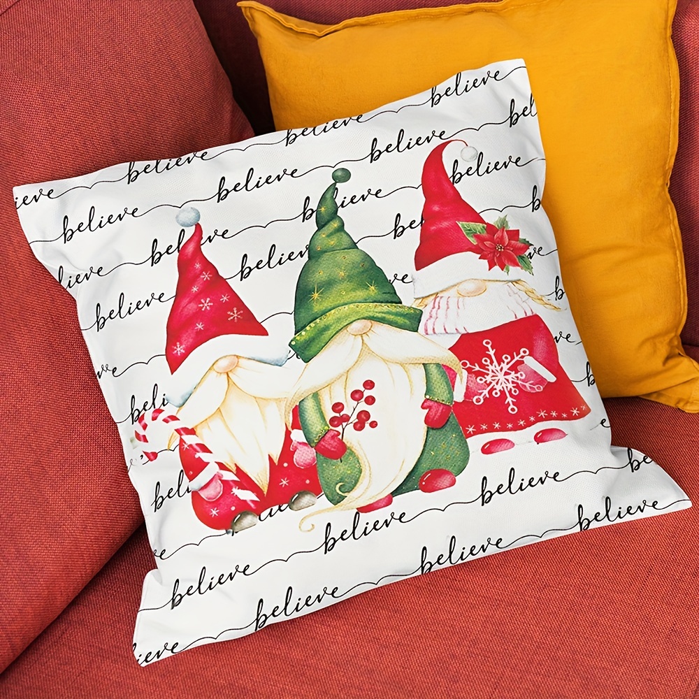 Valentine's Day Throw Pillow Covers Watercolor Flower Gnome - Temu