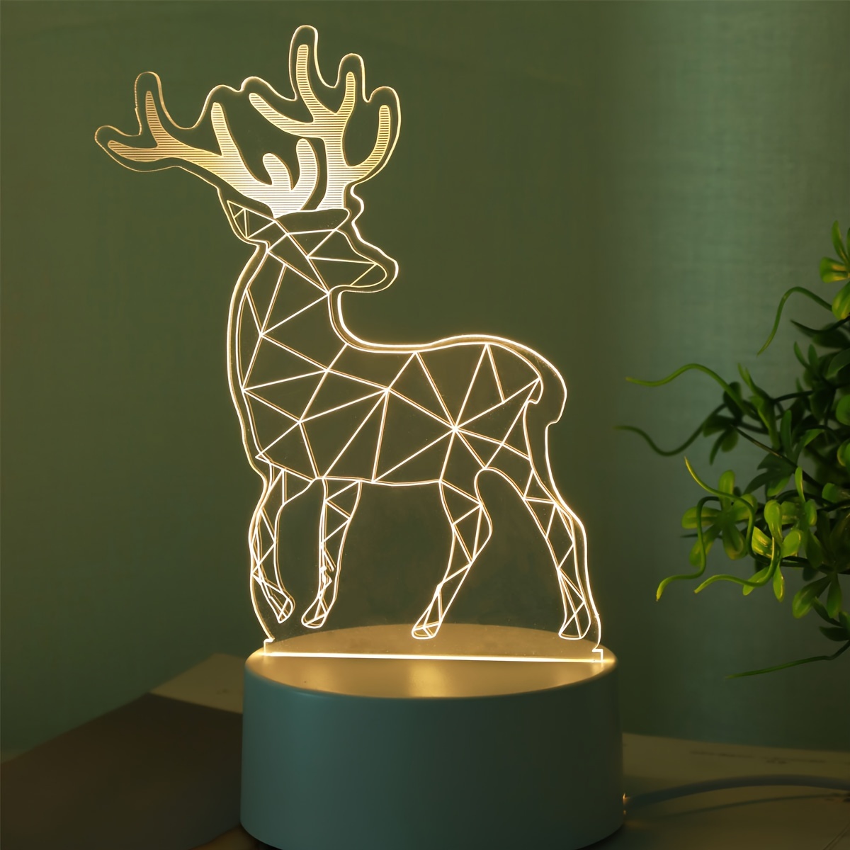 1 pieza de decoración de escritorio de ciervo pequeño luz - Temu