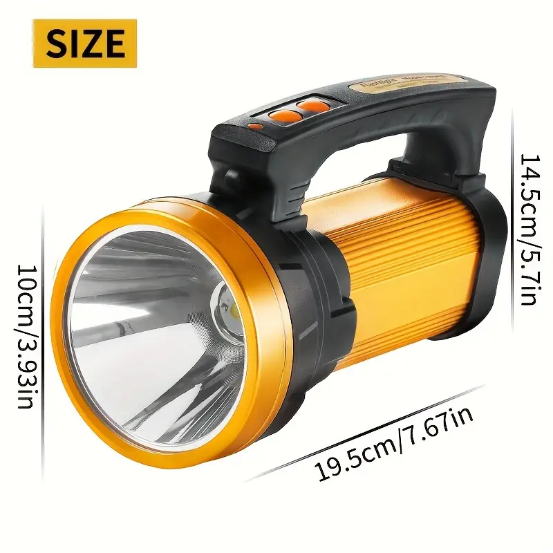 super bright portable led handheld flashlight usb charging portable lamp for outdoor camping home emergency fishing camping hiking garden hurricane with battery details 5
