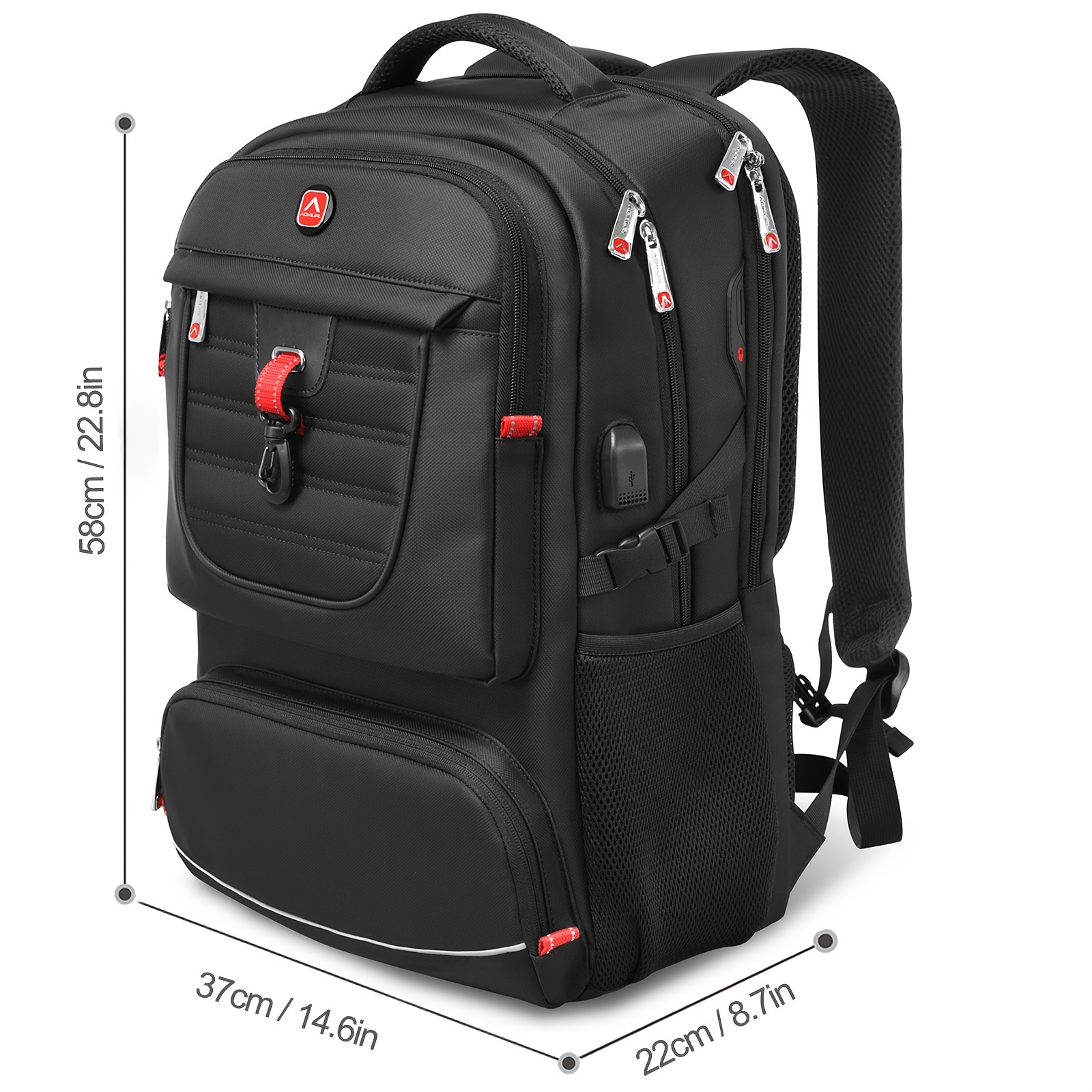 1pc Men s Backpack Carrying Business Flight Approved Backpack 17.3inch Laptop Backpack Suitable For College Backpack TSA Large Capacity Heavy duty