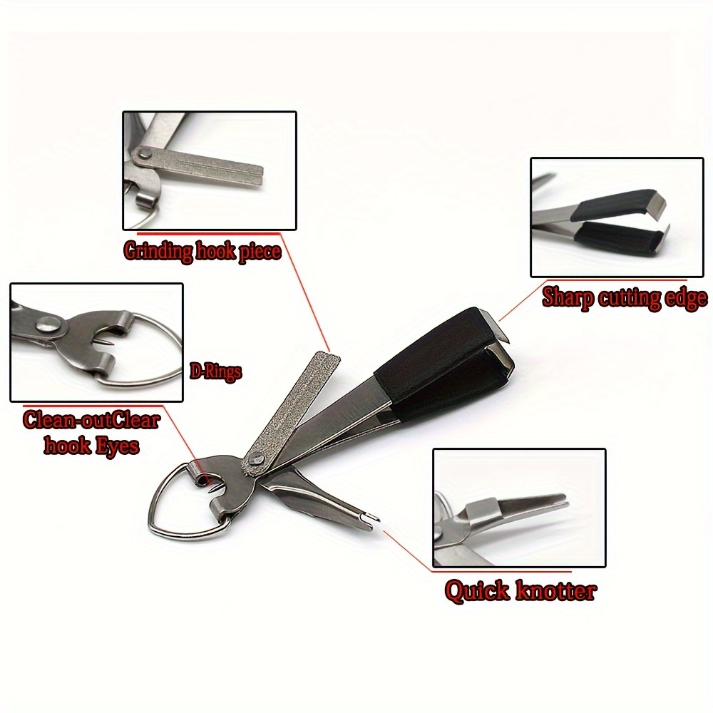 4 in1 Quick Knot Tying Tool Fly Fishing Clippers Line Cutter Nippers  Snip~YN