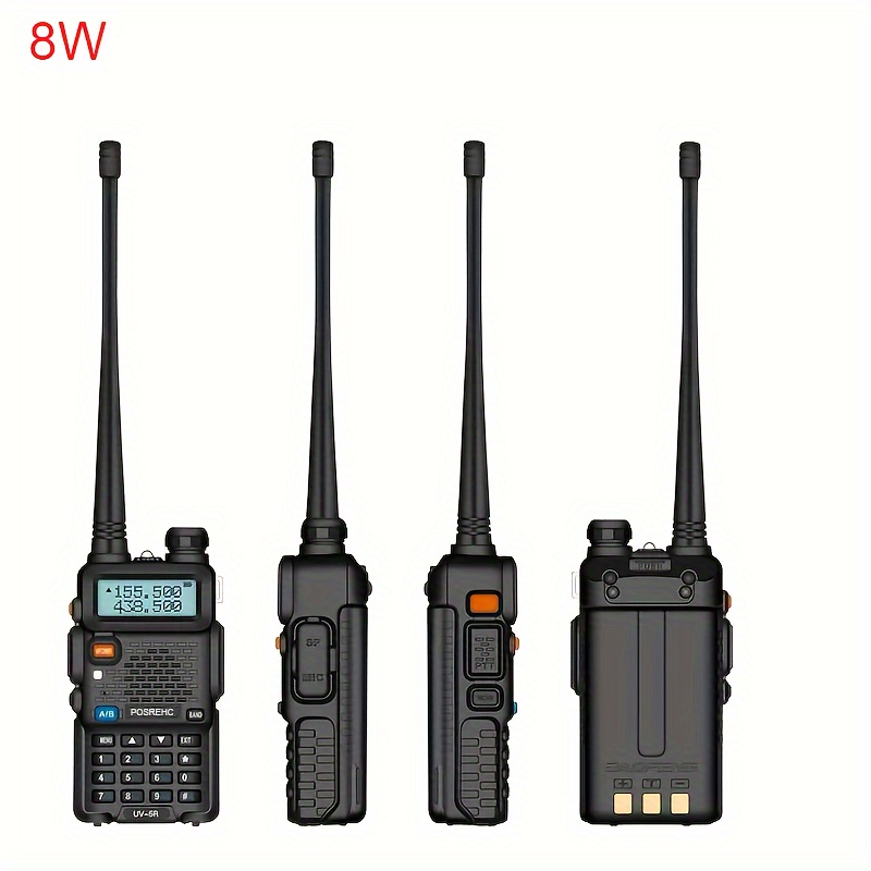 Baofeng 2 Pack UV-5R Plus 8W Ham Radio Dual Band VHF/UHF Amateur Two Way  Radio Handheld Long Range Walkie Talkies for Adults with Tactical High Gain