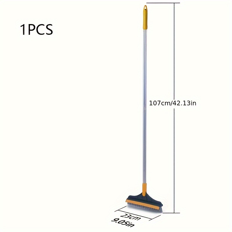 Bathroom Cleaning Brush with Wiper 2 in 1 Tiles Cleaning Brush Floor Scrub  Bathroom Brush with Long Handle 120 Rotate Bathroom Floor Cleaning Brush