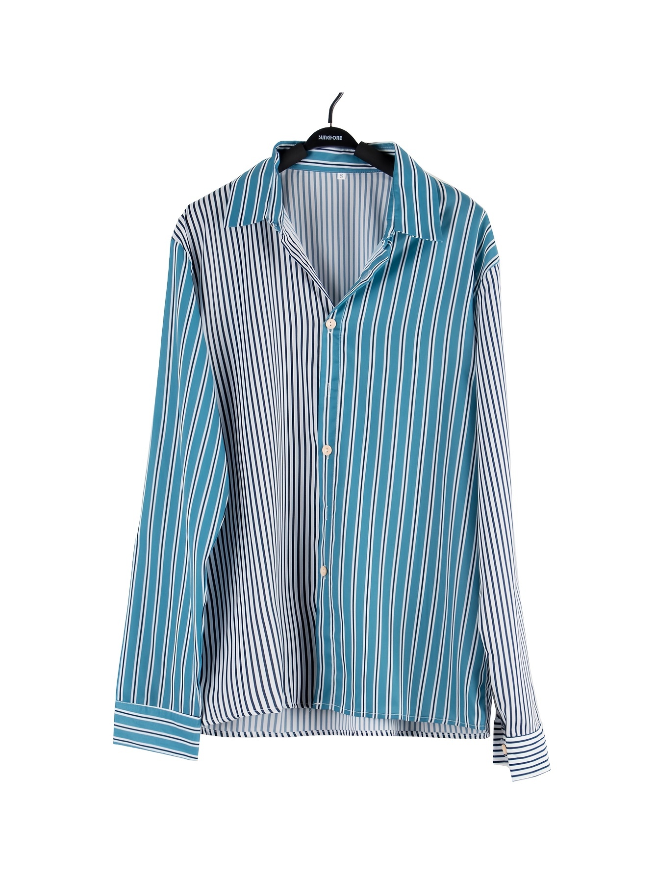 12m-3T Long Sleeve Cotton Shirt with pockets green/blue feathers, black  sleeves and stripes!