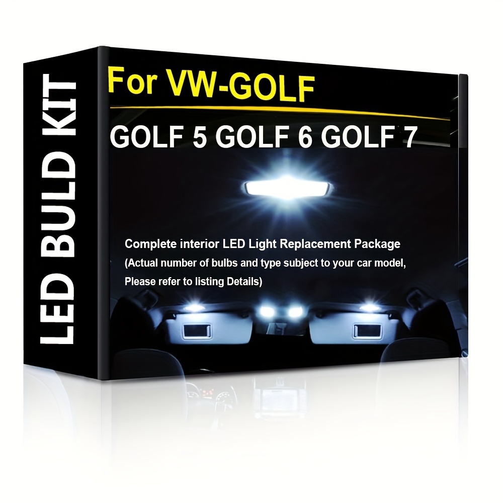 Vw golf 5 6 7 Paquete Reemplazo Luz Led Interior Completo - Temu