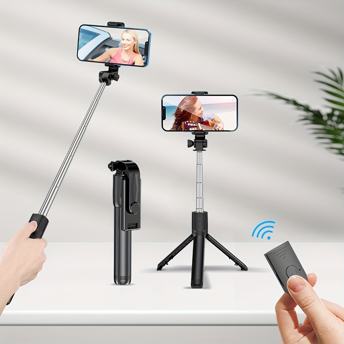 

Wireless Bracket Mobile Phone Bracket Tripod Support Bracket Floor-standing Triangular Fixed Shooting Photo Video Special Self-timer Pole Portable Multi-functional Outdoor