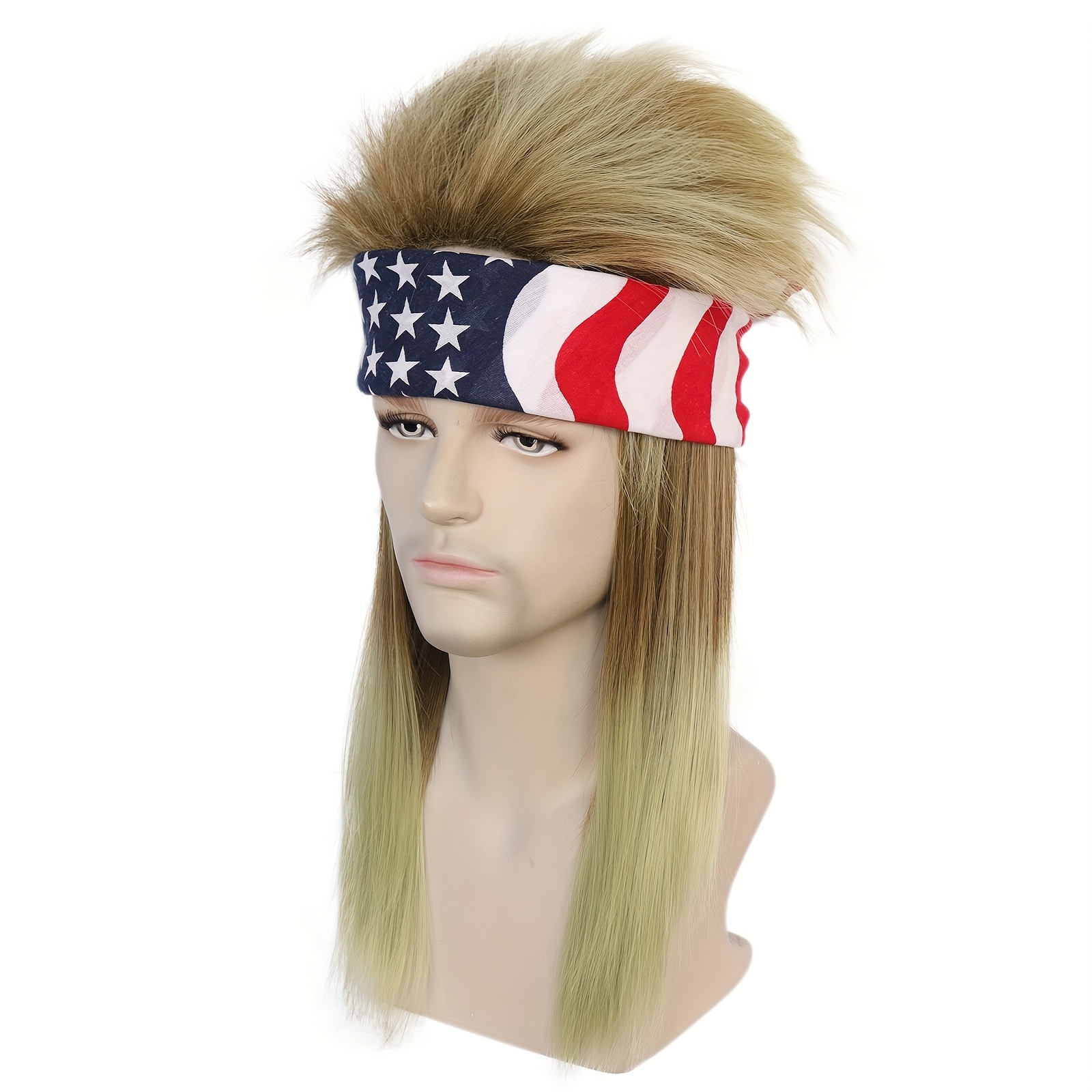 Mullet bandana wig sale