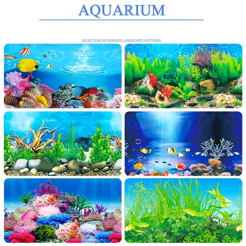Aquarium Fish Tank Background Decoration Sticker Poster Ocean