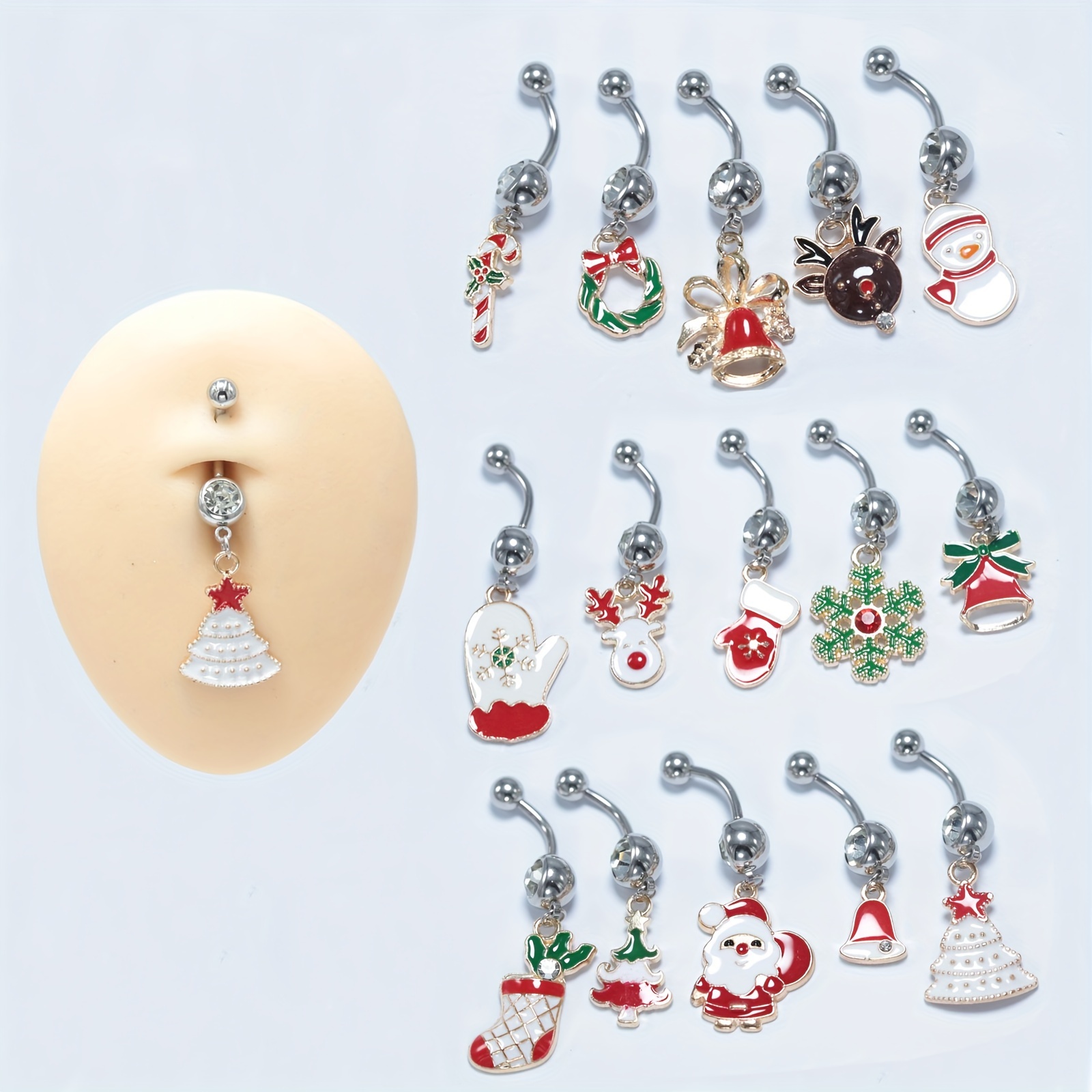 Nightmare before christmas belly button clearance ring