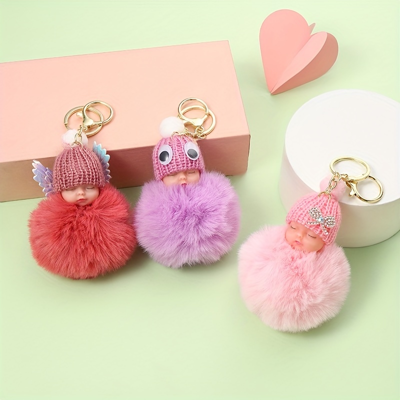 Fluffy hot sale key rings