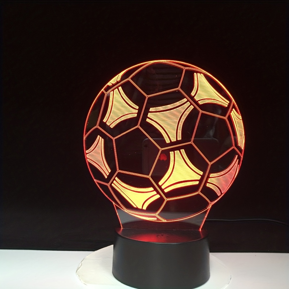Regalos de fútbol personalizados para niños Lámpara de mesa de escritorio  LED Luz nocturna Regalos personalizados para cumpleaños Día del niño 7  colores LED intermitentes -  México