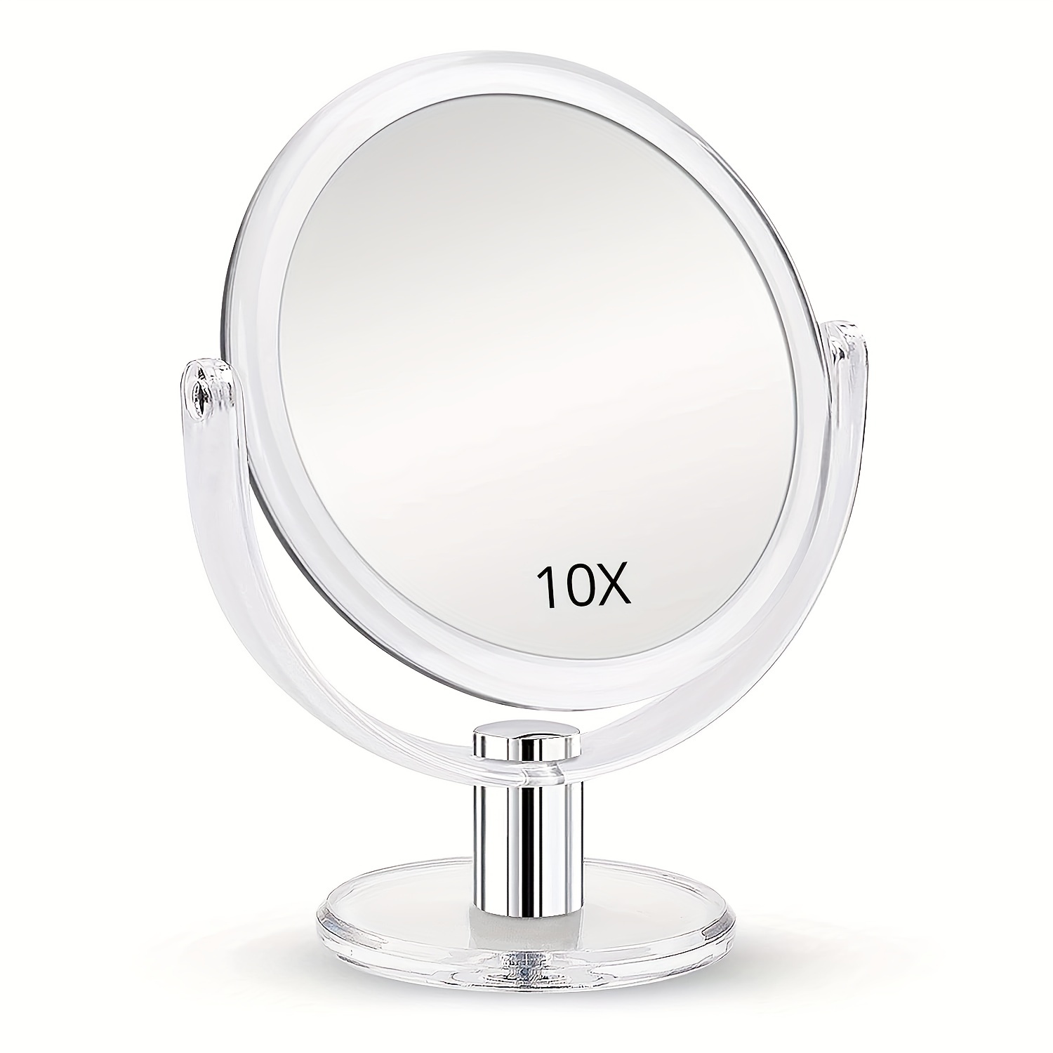 Espejo de aumento con luz 10X, espejo de maquillaje LED, espejo portátil  iluminado cosmético de alta definición, espejo de mesa de 9 pulgadas,  espejo