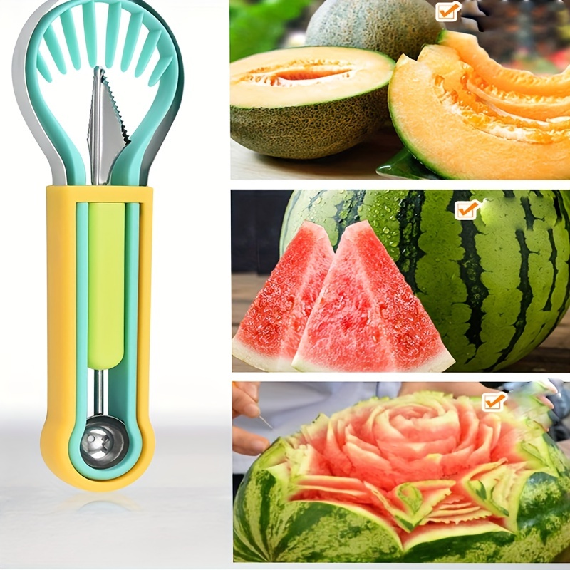 Stainless Steel Fruit Ice Ball Spoon Fruit Watermelon Cutter Melon Baller  Scoop Set Ball Digger Watermelon Scoop Carved Knife Creative Spoon Fruit  Tool Fruit Platter Tool Kitchen Stuff, Kitchen Gadgets - Temu